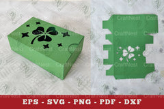 Shamrock Gift Box Paper Cut SVG Bundle - CraftNest - Digital Crafting and Art