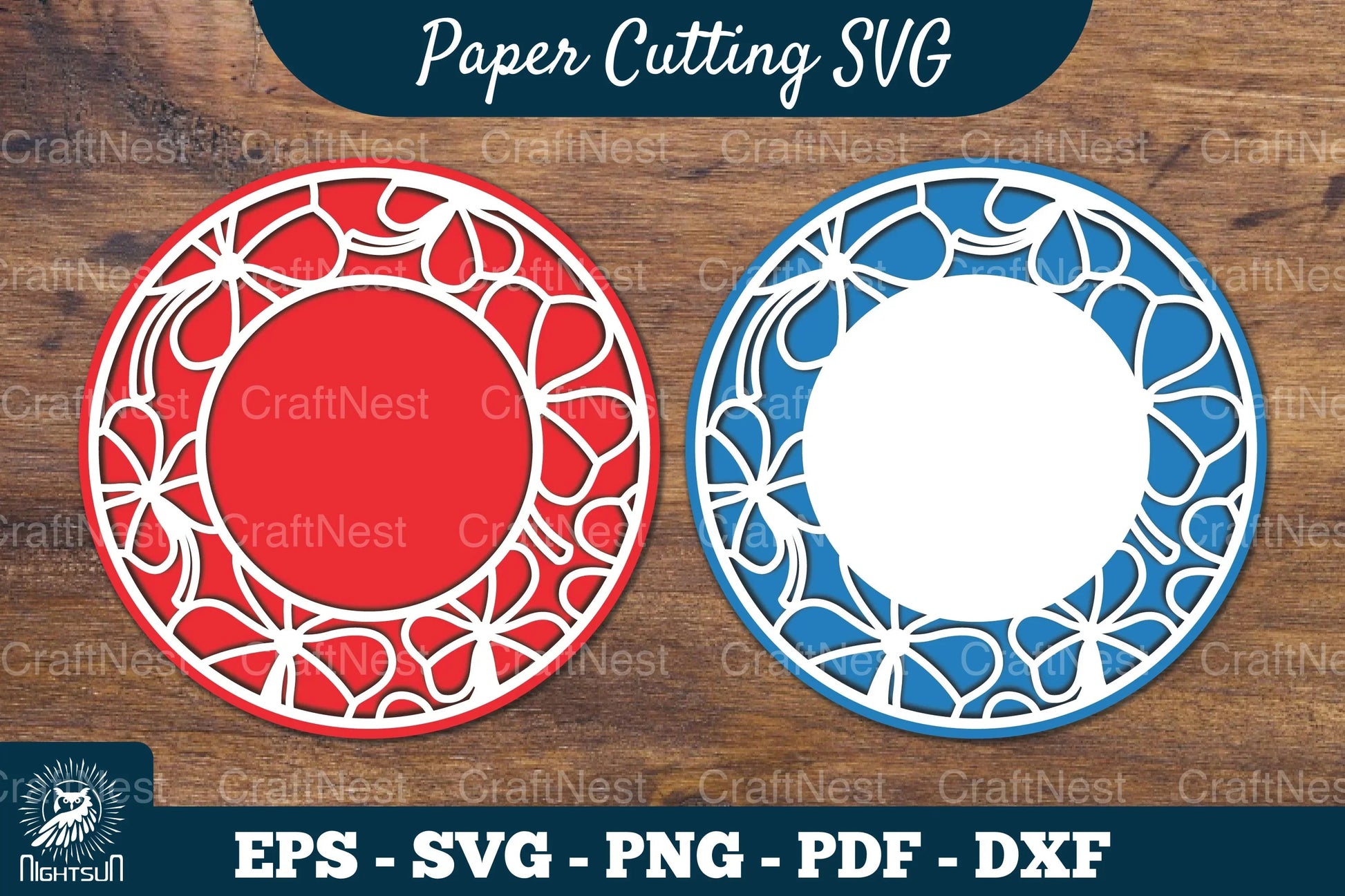 Shamrock Irish Flowers Papercut Circle Clipart Bundle - CraftNest - Digital Crafting and Art