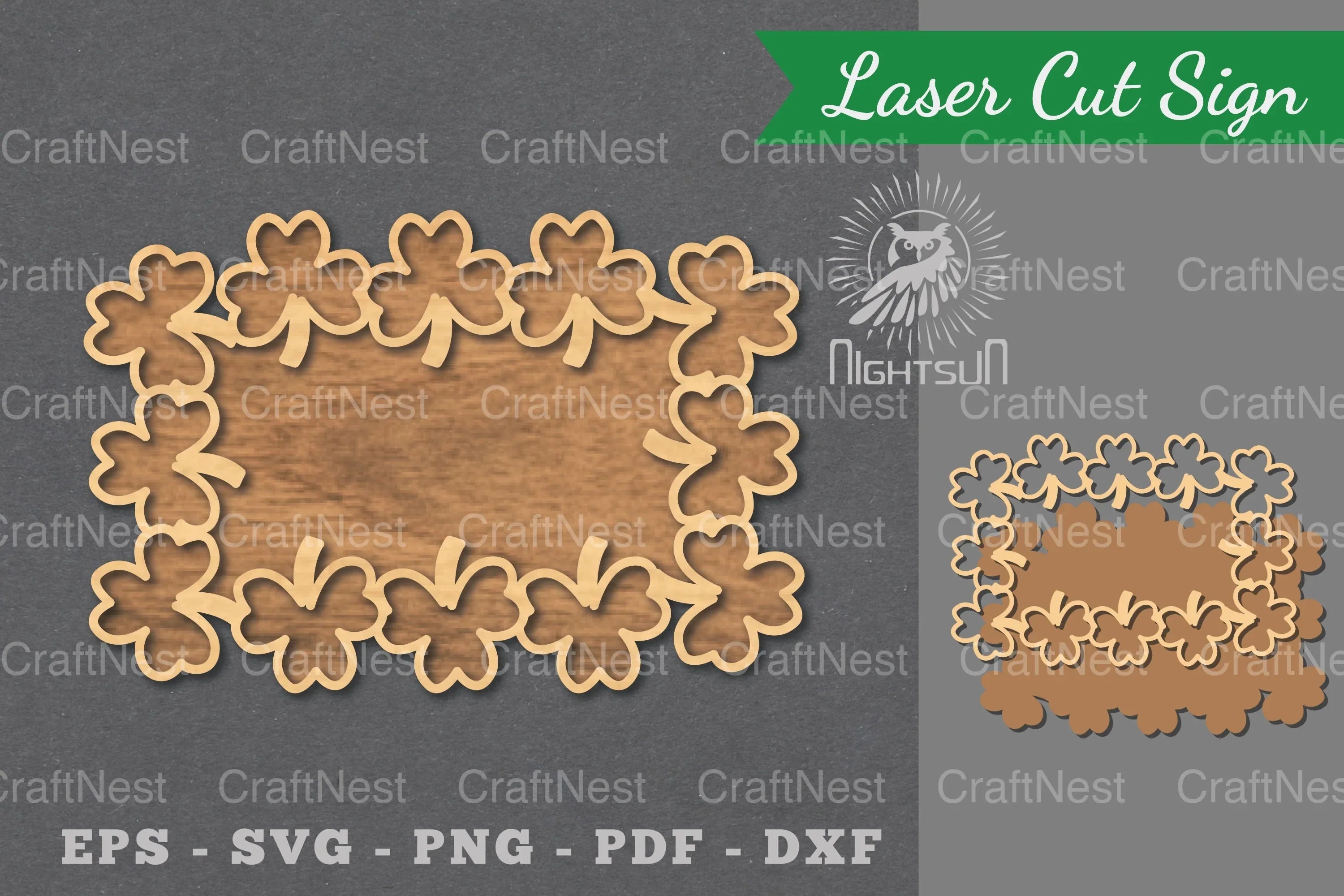 Shamrock Laser Cut Sign Clipart Bundle - CraftNest - Digital Crafting and Art