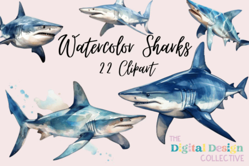 Shark Clipart Bundle - CraftNest - Digital Crafting and Art
