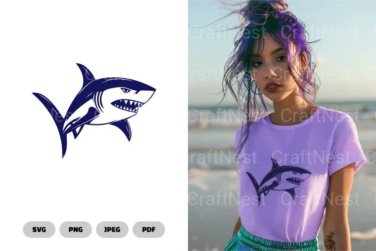 Shark Illustration SVG Bundle - CraftNest - Digital Crafting and Art