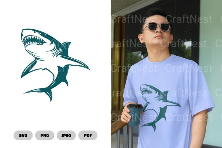 Shark Illustration SVG Bundle - CraftNest - Digital Crafting and Art