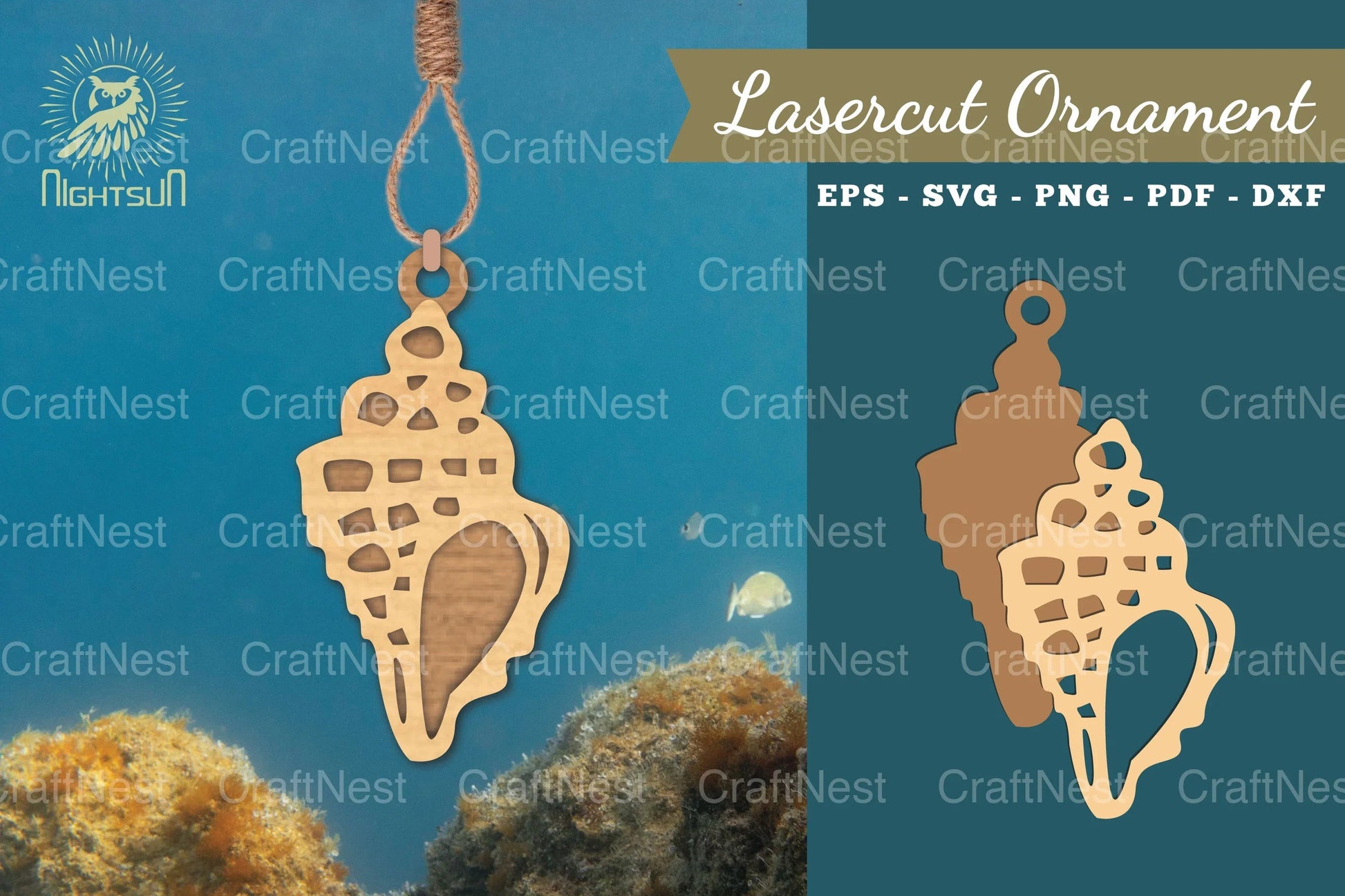 Shell Laser Cut Ornament SVG Bundle - CraftNest - Digital Crafting and Art