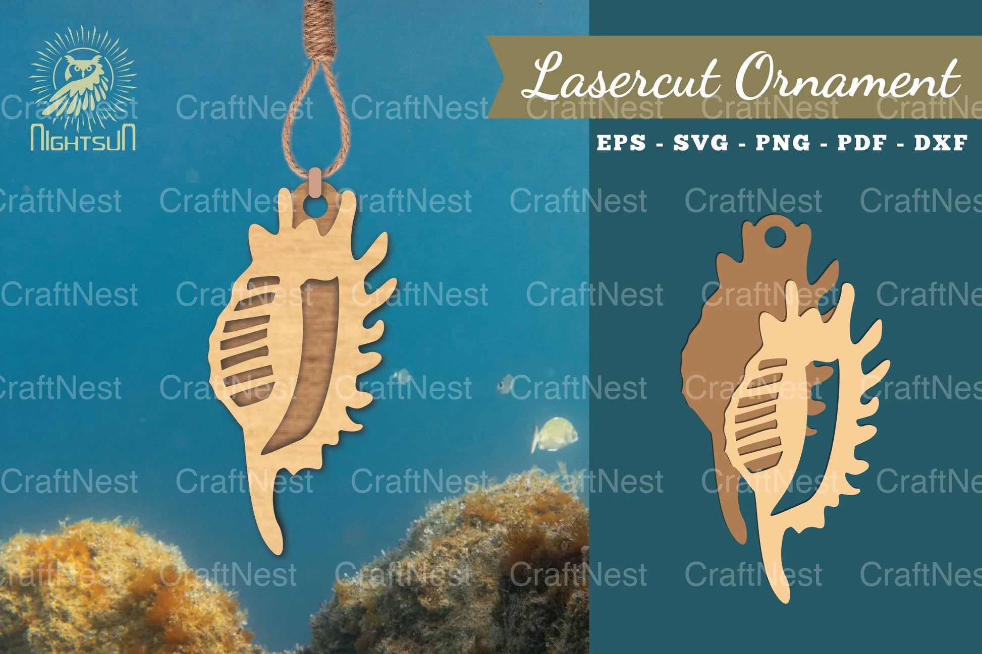 Shell Laser Cut Ornament SVG Bundle - CraftNest - Digital Crafting and Art