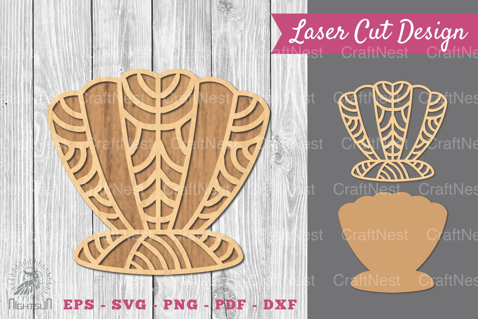Shell Mandala Laser Cut Decoration Clipart Bundle - CraftNest - Digital Crafting and Art