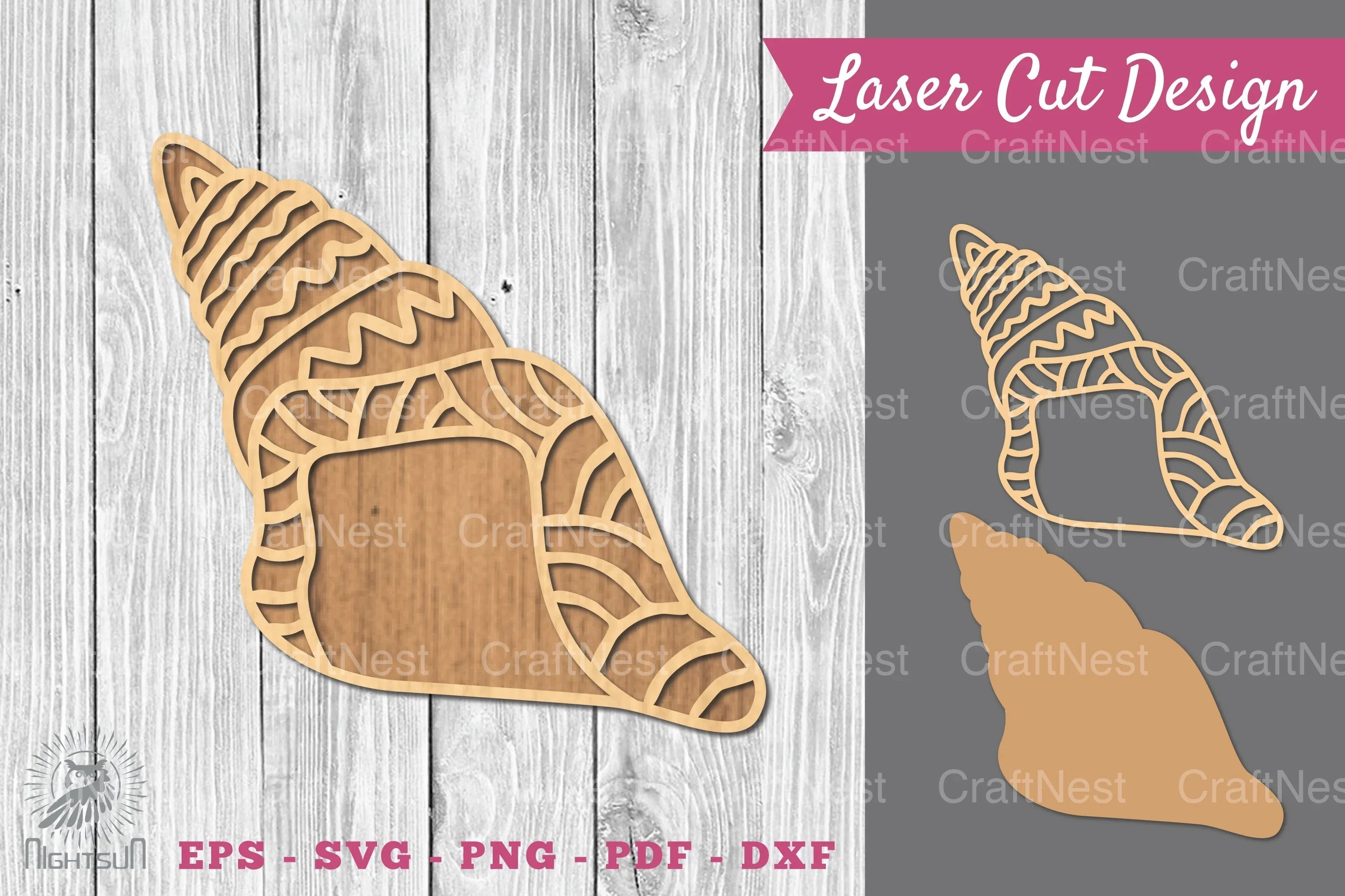 Shell Mandala Laser Cut Decoration Clipart Bundle - CraftNest - Digital Crafting and Art