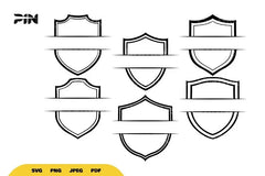 Shield Split Borders SVG Bundle - CraftNest - Digital Crafting and Art