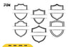 Shield Split Borders SVG Bundle
