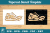 Papercut Stencil Shoes SVG Bundle