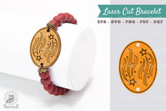 Shooting Star Laser Cut Bracelet SVG Design Bundle - CraftNest - Digital Crafting and Art