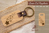 Shooting Stars Laser Cut Keychain Design Bundle