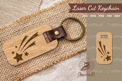 Shooting Stars Laser Cut Keychain Clipart Bundle - CraftNest - Digital Crafting and Art