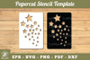 Shooting Stars Paper Cut Stencil Clipart Bundle