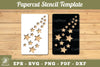 Shooting Stars Paper Cut Stencil Clipart Bundle