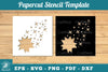 Shooting Stars Papercut Stencil Clipart Bundle