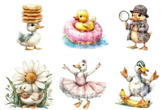 Silly Duck Clipart Bundle - CraftNest - Digital Crafting and Art