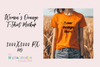 Women's Orange T-shirt Mockup