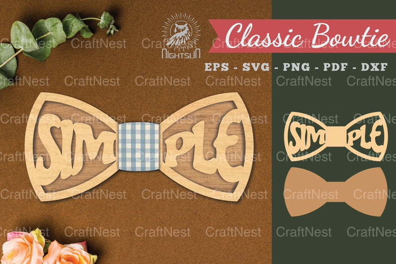 Simple Laser Cut Bowtie Clipart Bundle - CraftNest - Digital Crafting and Art