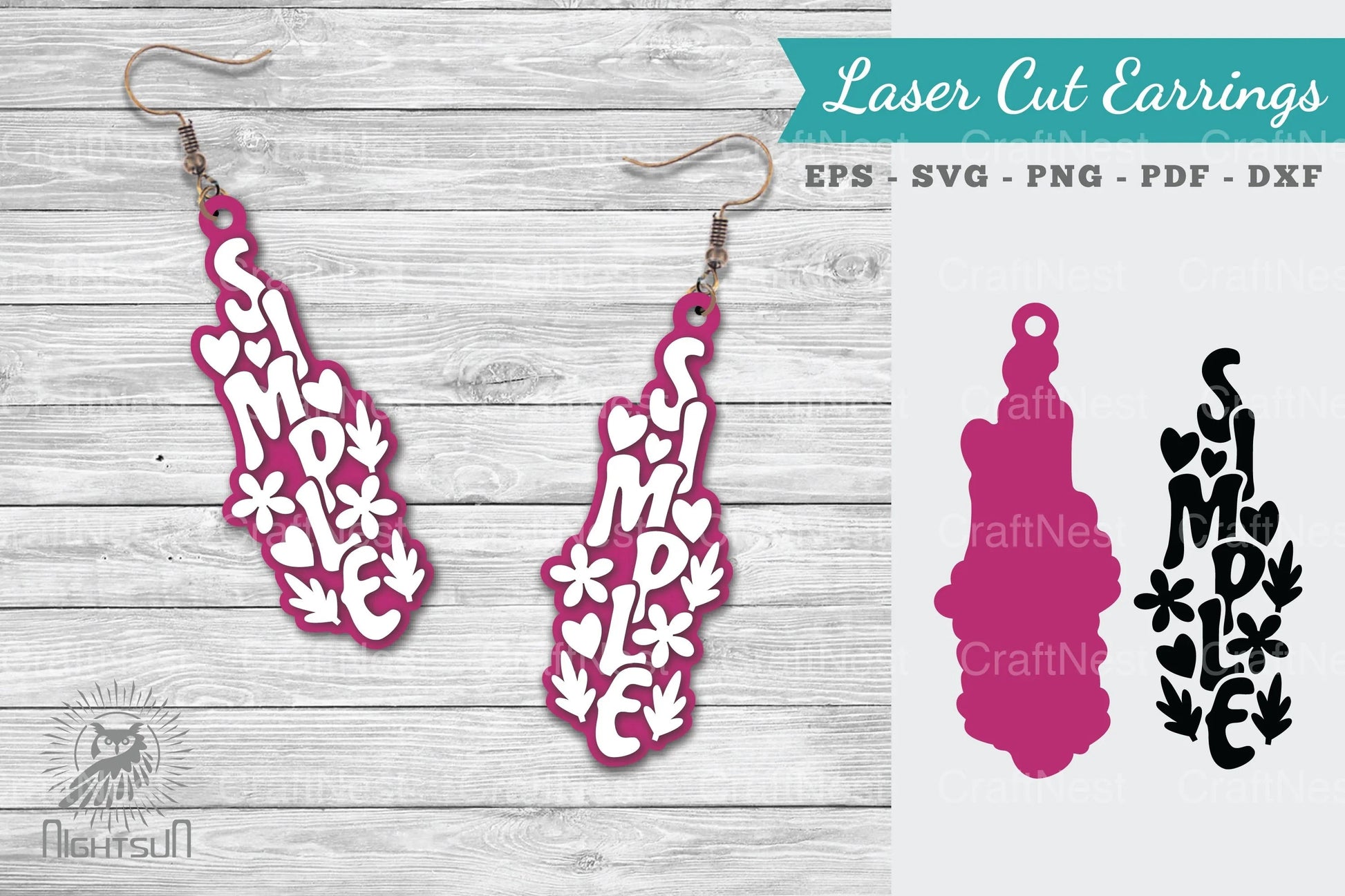 Simple Lasercut Earrings SVG Design Bundle - CraftNest - Digital Crafting and Art