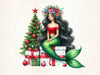 Christmas Girl Mermaid Clipart Bundle