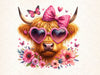Spring Highland Cow Clipart Bundle 6