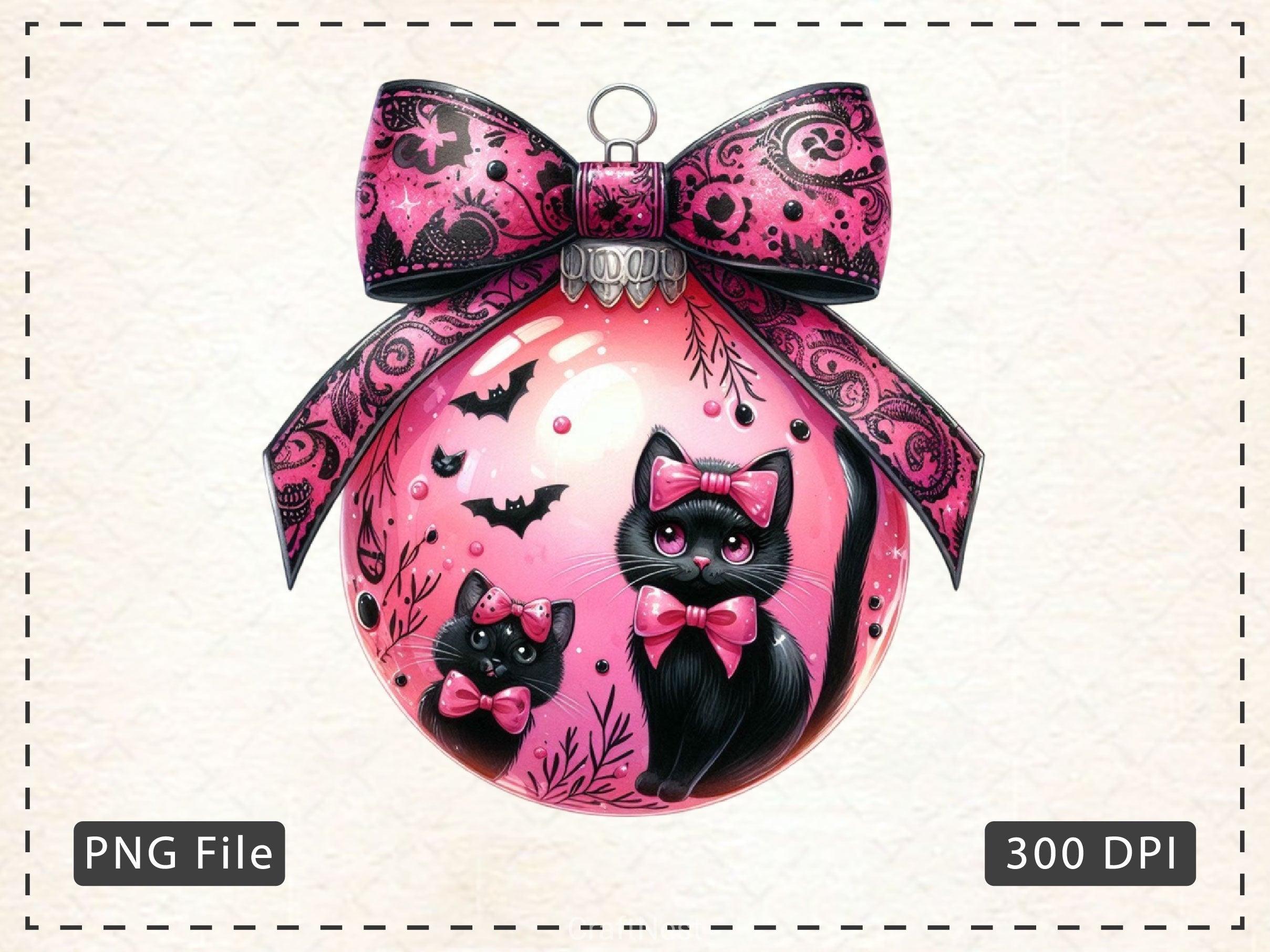 Gothic Baubles Halloween Clipart Bundle 3