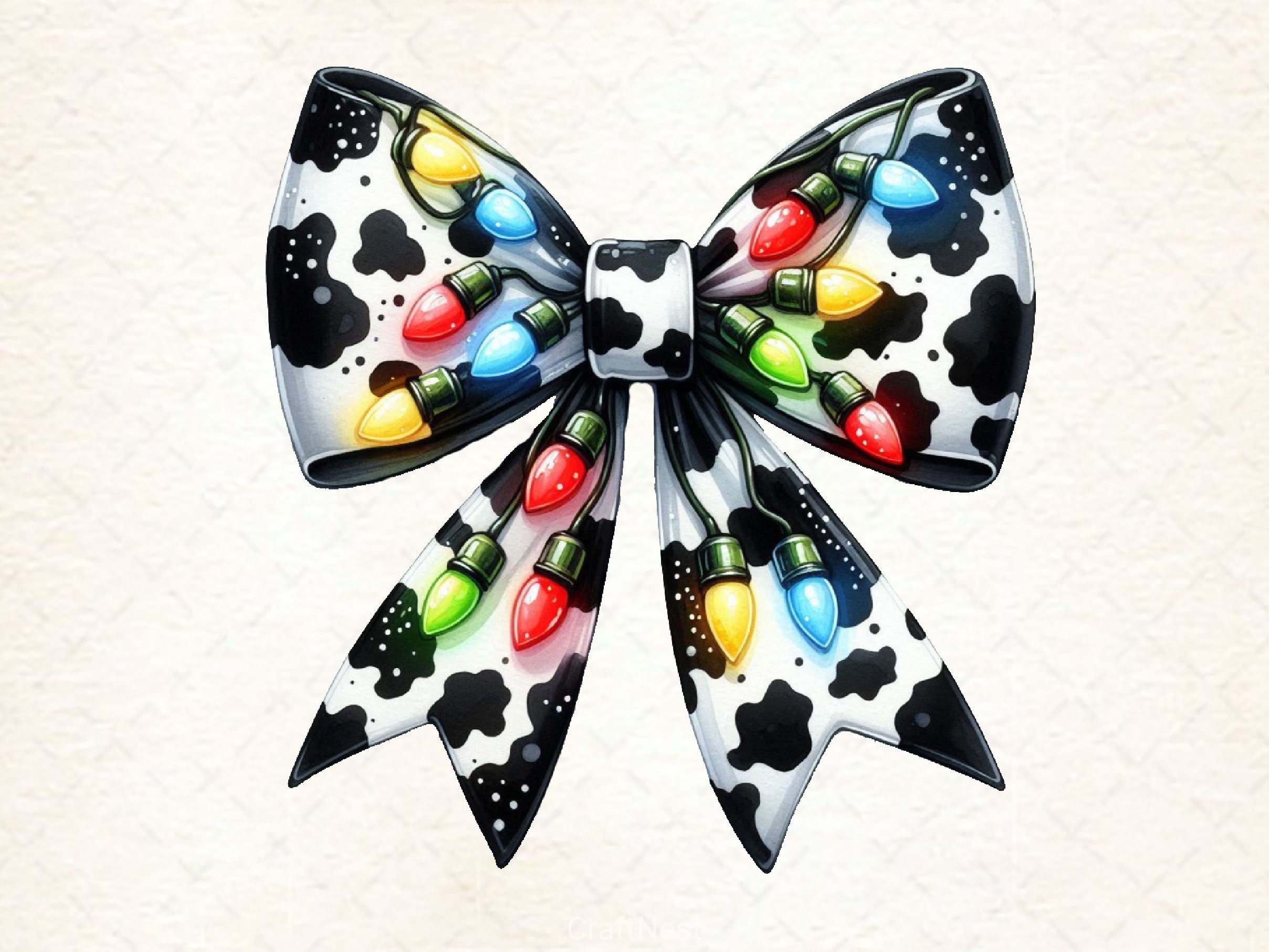 Coquette Christmas Bow Clipart Bundle 2