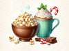 Christmas Ice Cream Cherry Milkshake Clipart Bundle 2