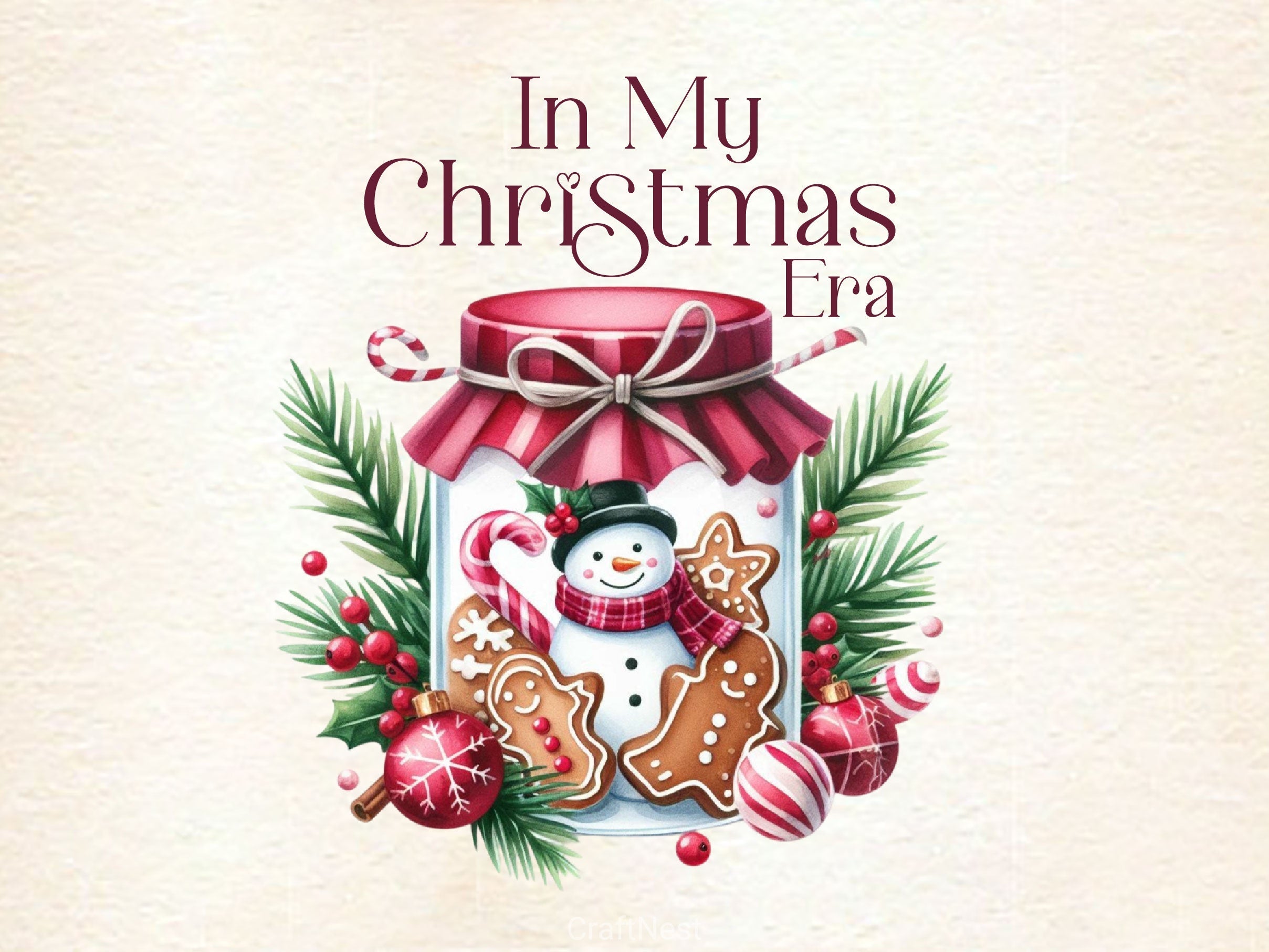 In My Christmas Era Merry Christmas Clipart Bundle 2