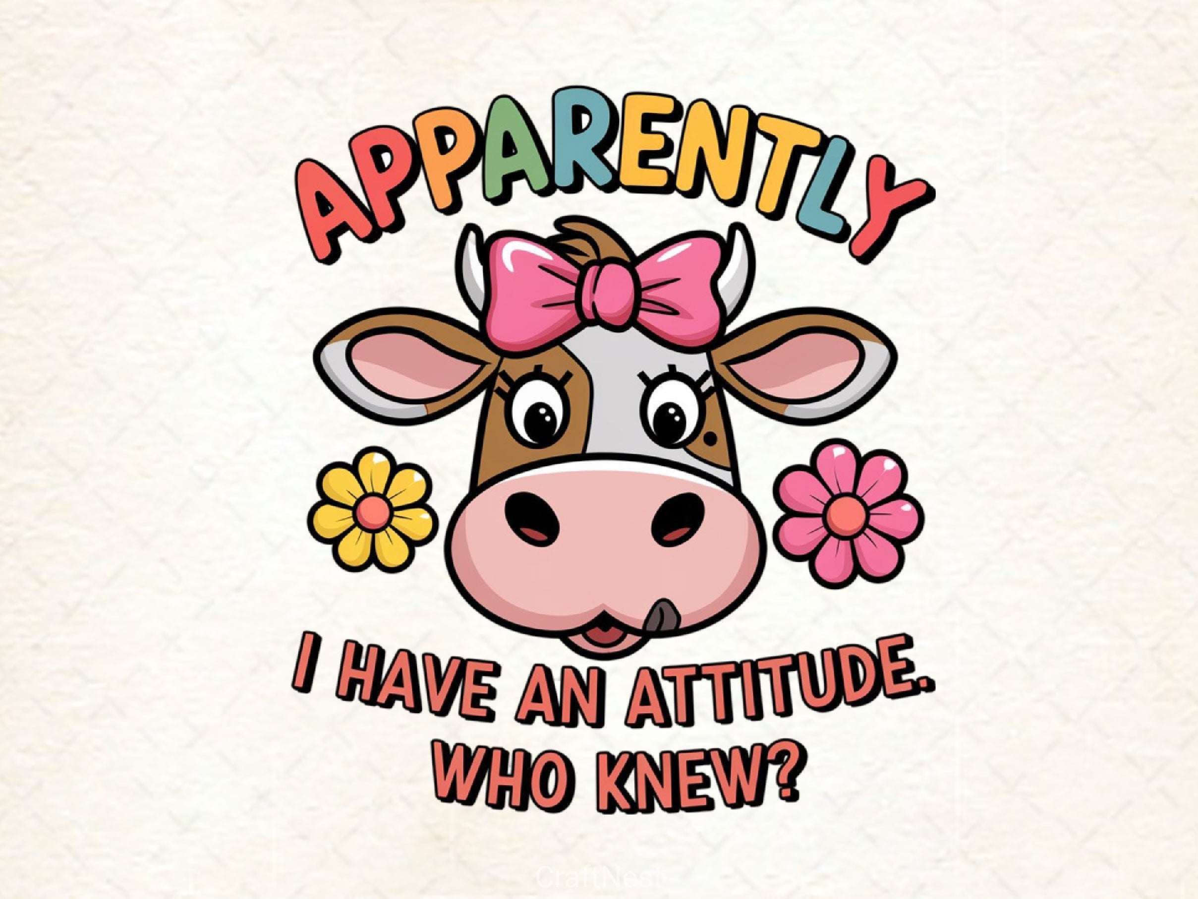 Funny Highland Cow Cute Cow Clipart Bundle 1