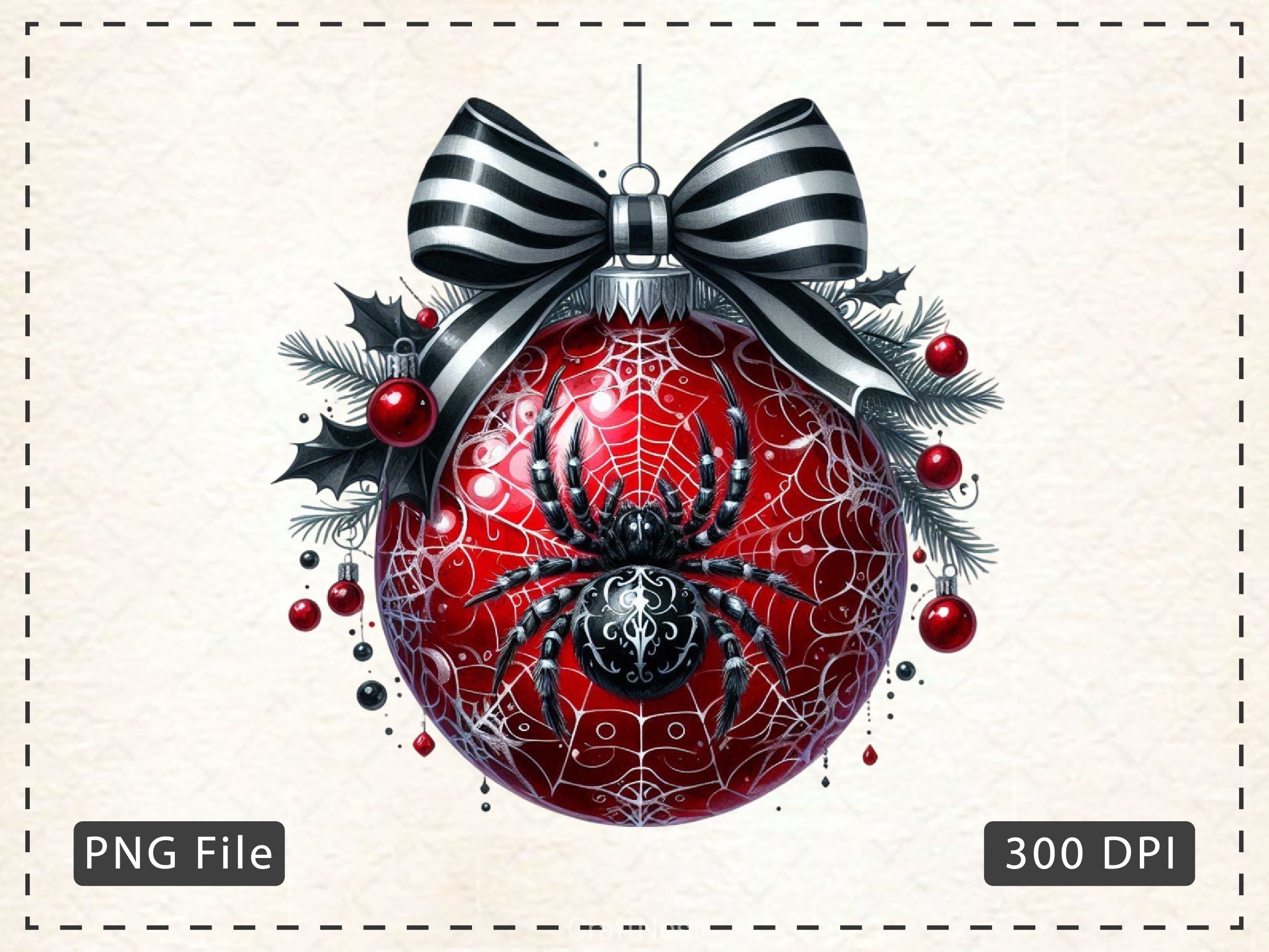 Gothic Baubles Halloween Clipart Bundle 1