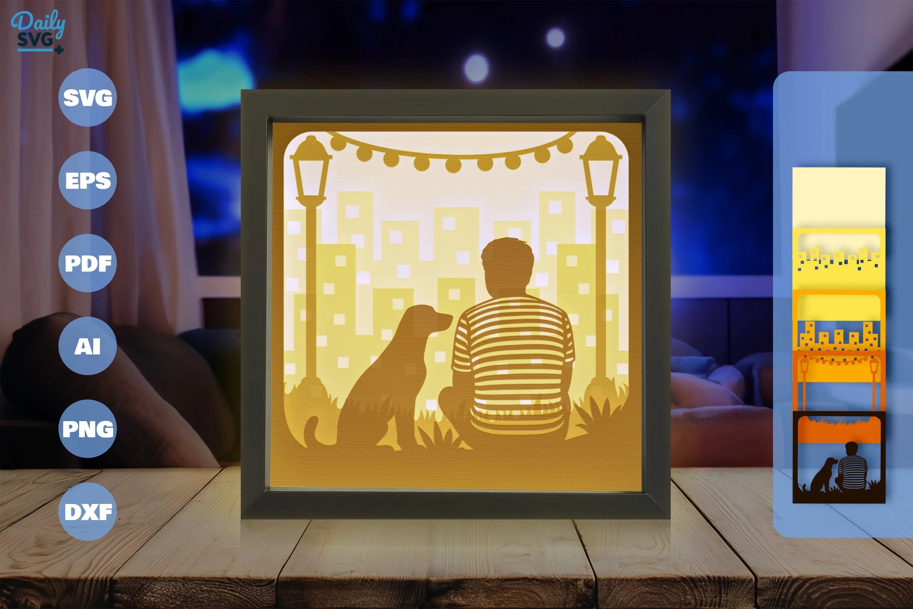 Sitting with Beagle Dog Papercut SVG Bundle - CraftNest - Digital Crafting and Art
