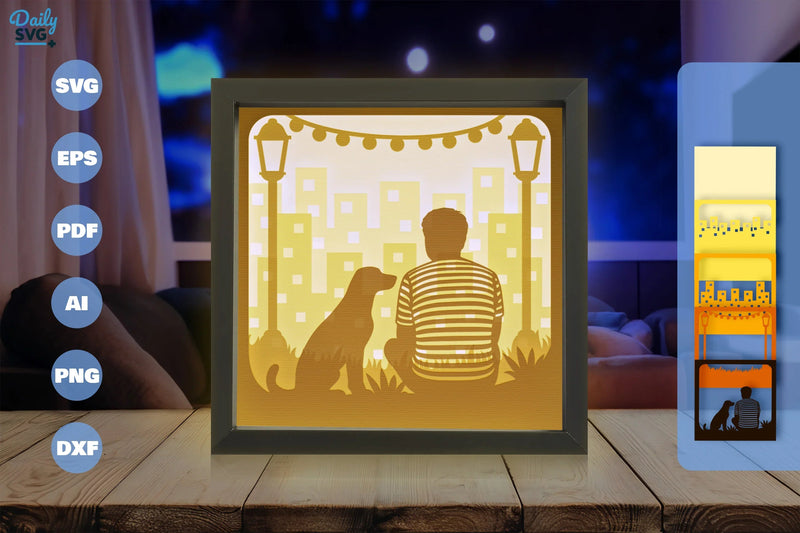 Sitting with Beagle Dog Papercut SVG Bundle - CraftNest - Digital Crafting and Art