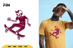 Skate Skull Halloween SVG Bundle Clipart - CraftNest - Digital Crafting and Art