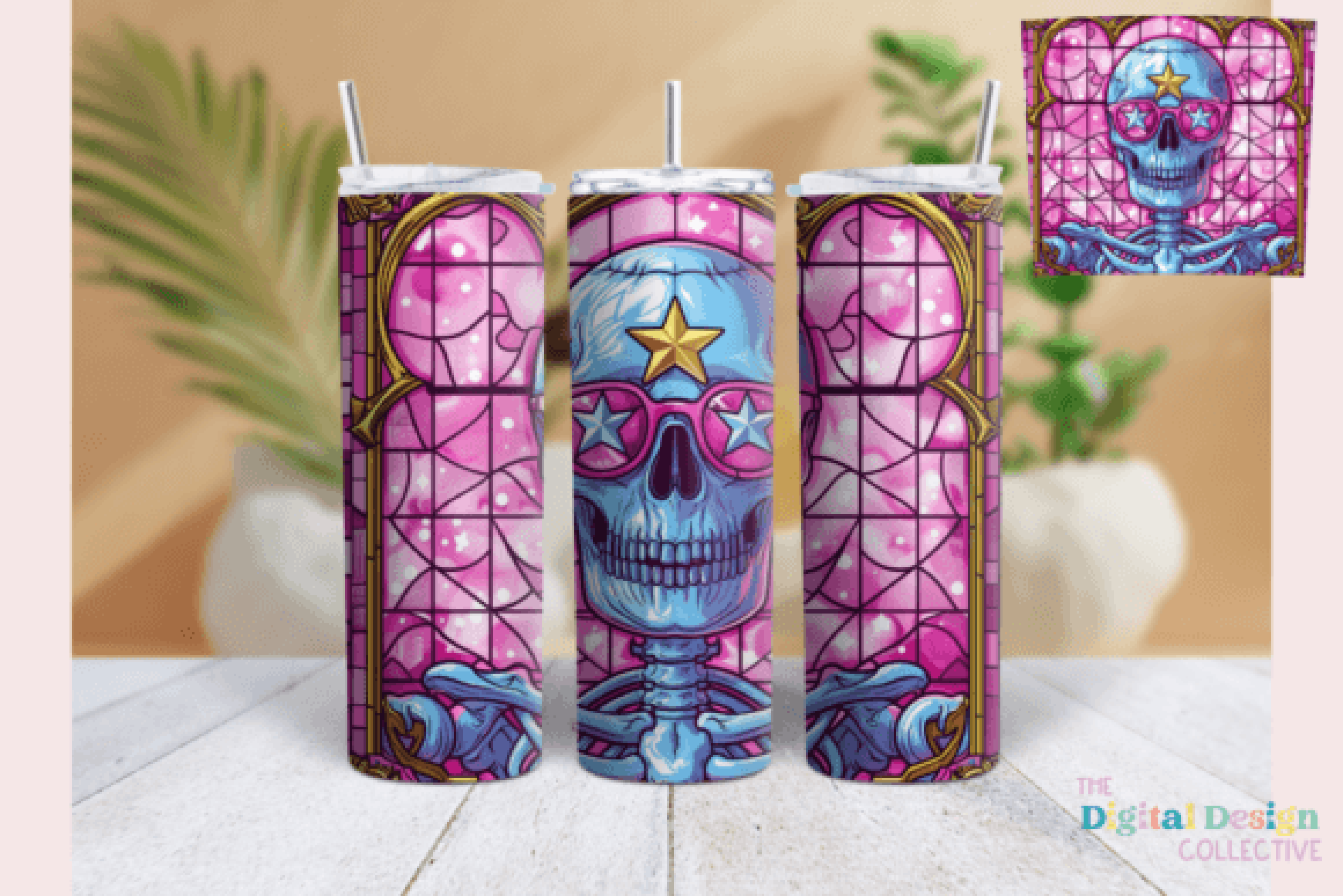Trendy Skeleton Tumbler Wrap Bundle