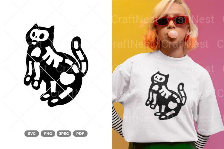 Skeleton Cat SVG Bundle - CraftNest - Digital Crafting and Art
