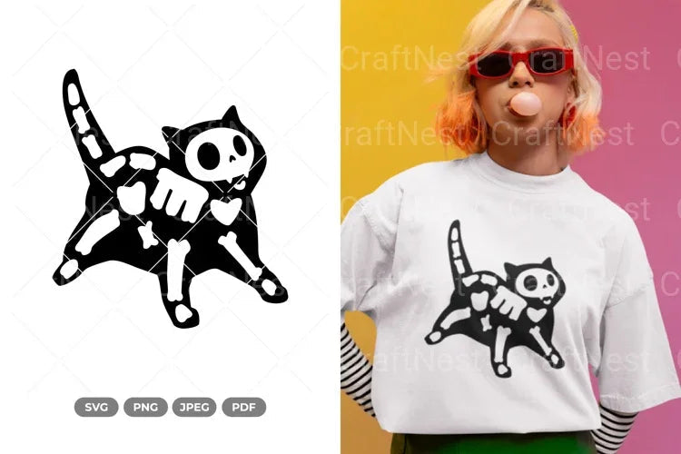 Skeleton Cat SVG Bundle - CraftNest - Digital Crafting and Art