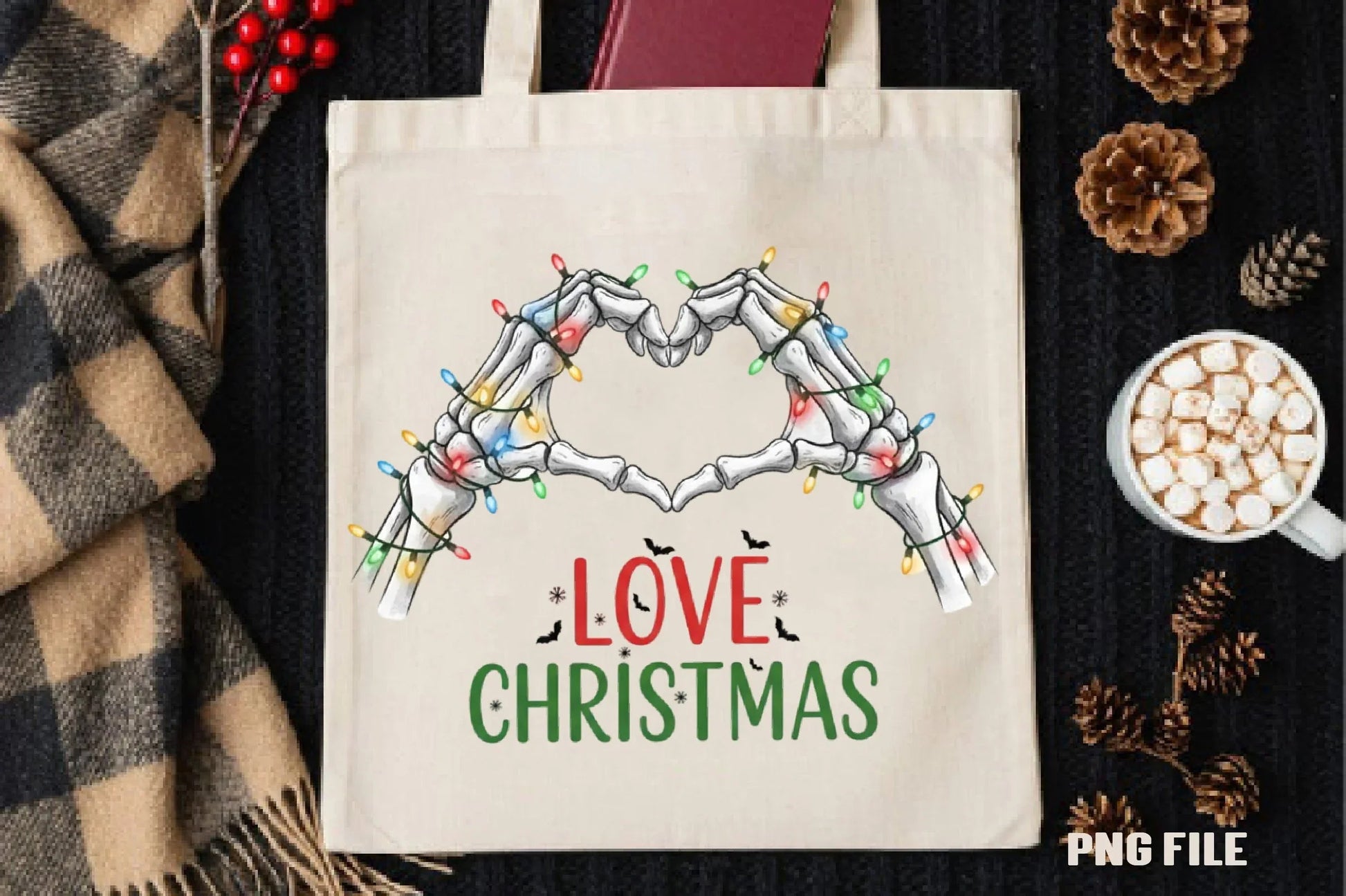 Skeleton Heart Love Christmas Clipart Bundle - CraftNest - Digital Crafting and Art