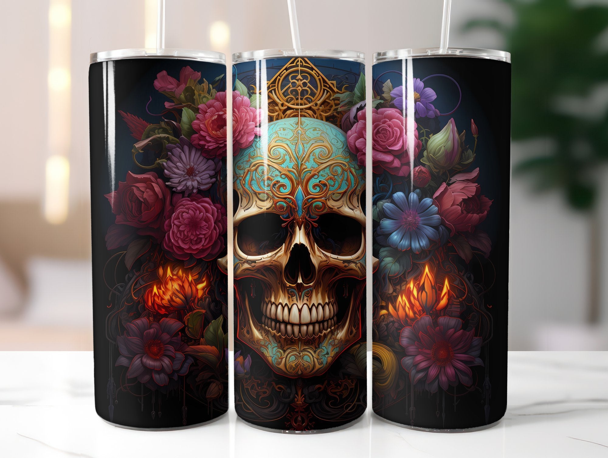 Skeleton Tumbler Wrap - CraftNest