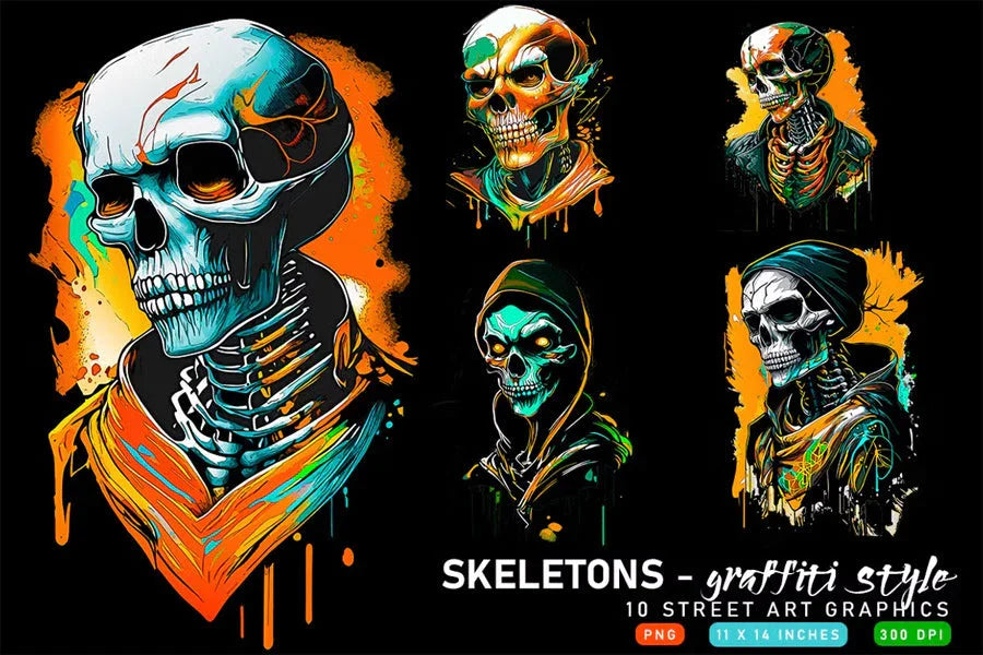 Skeletons: Graffiti Style
