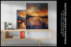 Sketched Abstract Paintings - Wall Art - CraftNest - Digital Crafting and Art