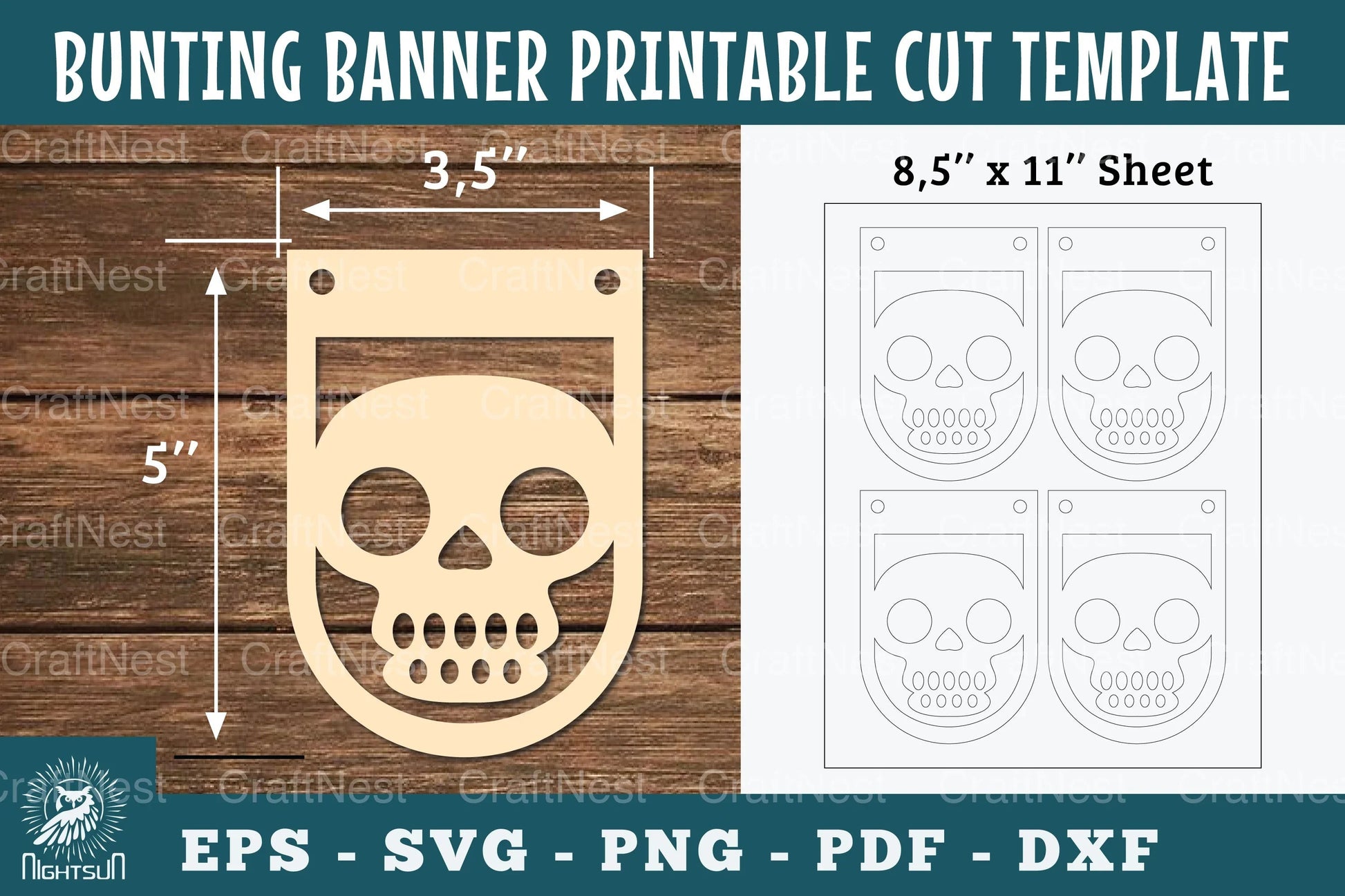 Skeleton Bunting Banner Printable - Clipart Bundle - CraftNest - Digital Crafting and Art