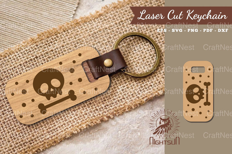Skull Laser Cut Keychain Design Bundle - CraftNest - Digital Crafting and Art