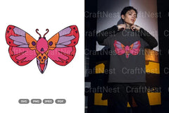Skull Moth Colorful Beauty Clipart Bundle - CraftNest - Digital Crafting and Art