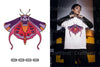 Skull Moth Colorful Beauty Clipart Bundle