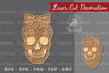 Skull with Accessories Laser Cut Decoration Bundle