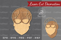 Skull with Accessories Laser Cut Decoration Bundle - CraftNest - Digital Crafting and Art