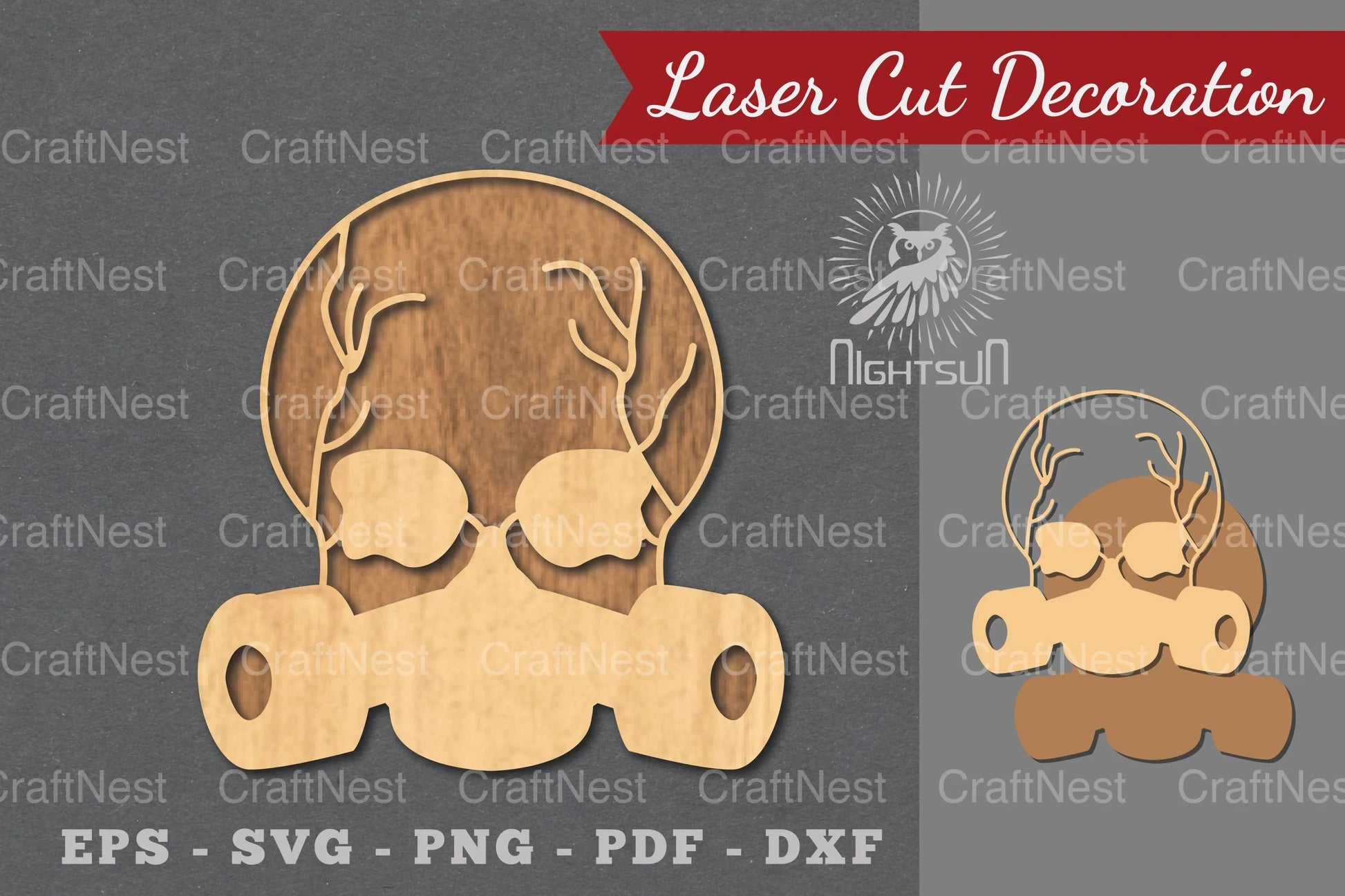 Skull with Accessories Laser Cut Decoration Bundle - CraftNest - Digital Crafting and Art