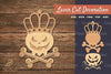 Skull with Crown Lasercut Decoration Clipart Bundle