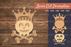 Skull with Crown Lasercut Decoration Clipart Bundle